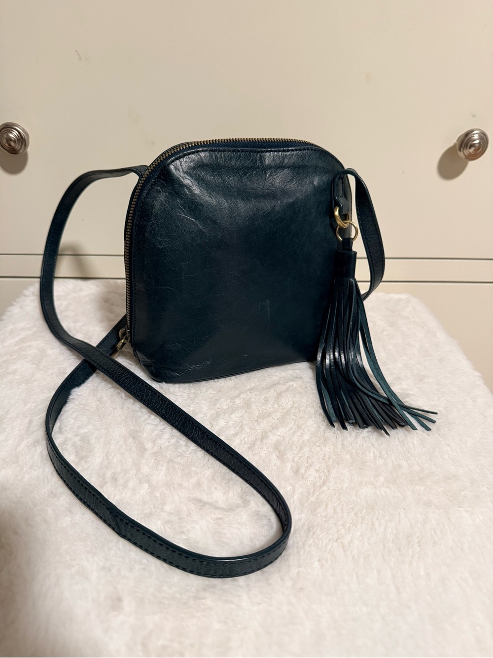 HOBO Nash Crossbody Dark Green Leather